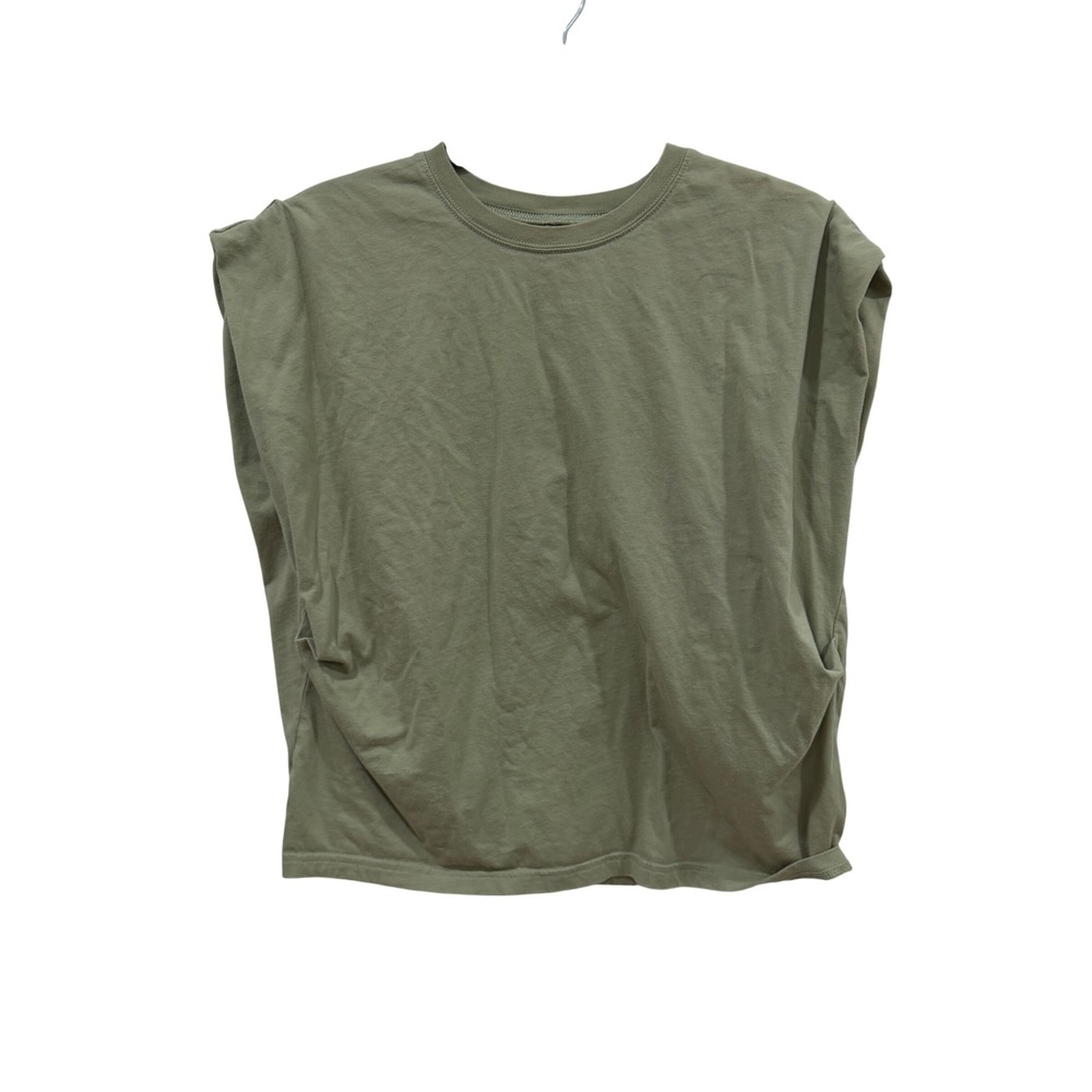 Pistola Womens XS Sage Green Cotton Muscle Tee Sleeveless Crew Neck P5137CSJ-OVE